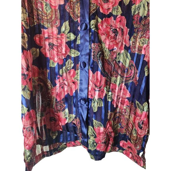 Vintage 80s Victoria’s Secret Gold Label Lingerie Top Sz M Floral Paisley Print - Picture 6 of 9